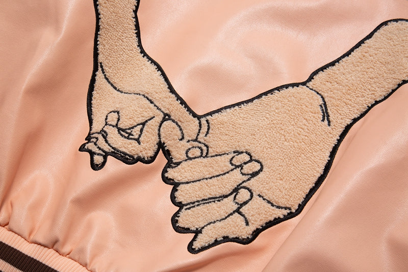 Oversized Pu Leather Varsity Jacket, , women clothing, oversized-pu-leather-varsity-jacket-1, , fairypeony