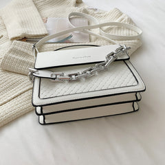 Solid Color Letter Flap Organ Crossbody Bag, , women clothing, solid-color-letter-flap-organ-crossbody-bag, , fairypeony