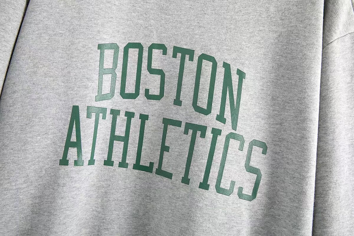 Boston Athletics Sweatshirt, , women clothing, boston-athletics-sweatshirt, grey, fairypeony