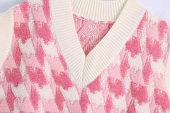Bubble Gum Pink Knit Vest, , women clothing, bubble-gum-pink-knit-vest, L, M, pink, S, fairypeony