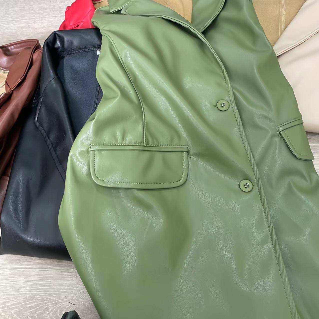 Leather Blazer, , women clothing, leather-blazer, , fairypeony