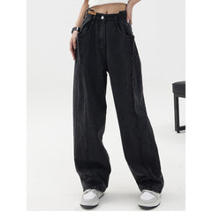 Patchwork Baggy Boyfriend Jeans - fairypeony