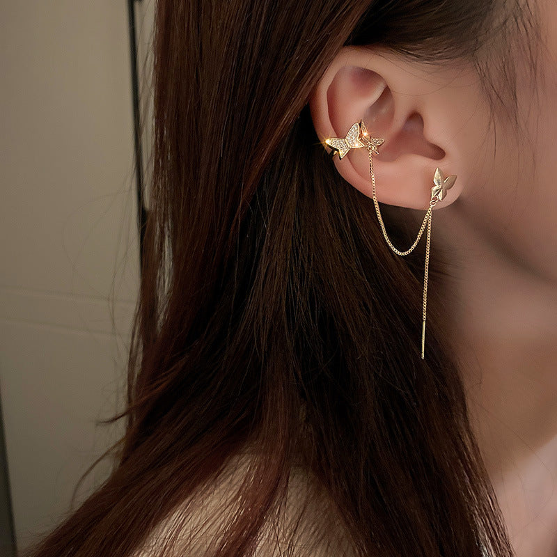 Micro-inlaid Zircon Butterfly Earrings, , women clothing, micro-inlaid-zircon-butterfly-earrings, , fairypeony