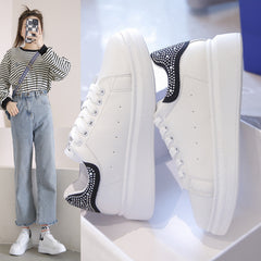 Thick-soled White Sneakers, , women clothing, thick-soled-white-sneakers, , fairypeony