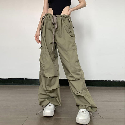 Vintage Pocket Parachute Cargo Pants - fairypeony