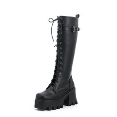 Long British Style High Boots, , women clothing, long-british-style-high-boots, black, fairypeony