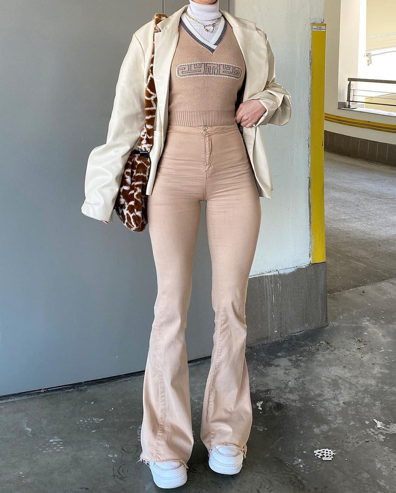 Style High Waist Women's Flared Pants, , women clothing, style-high-waist-womens-flared-pants, , fairypeony