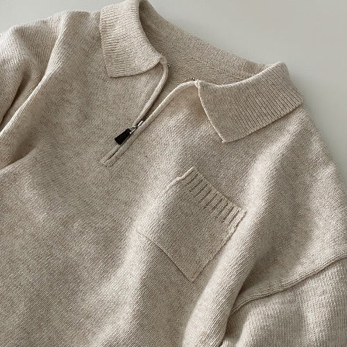 Pocket Crop Knit Sweater - fairypeony