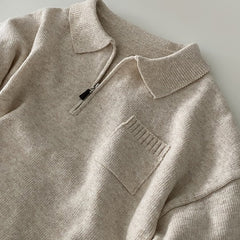 Pocket Crop Knit Sweater - fairypeony