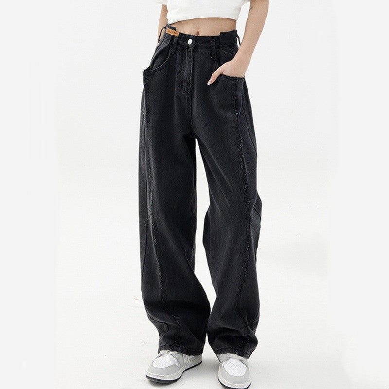 Patchwork Baggy Boyfriend Jeans - fairypeony