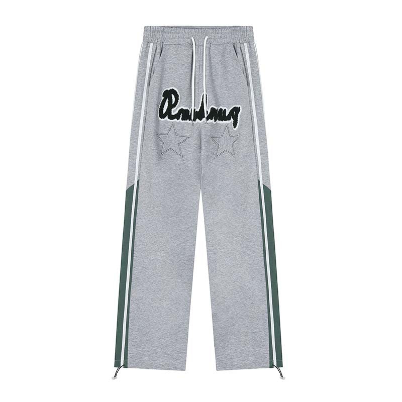 Star Patch Baggy Sweatpants - fairypeony