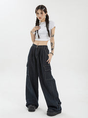 Vintage Punk Baggy Cargo Jeans - fairypeony