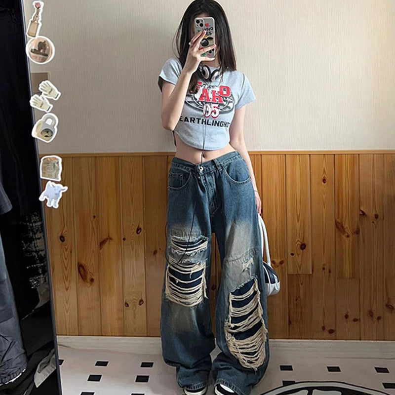 Vintage Logo Graphic Crop Top - fairypeony