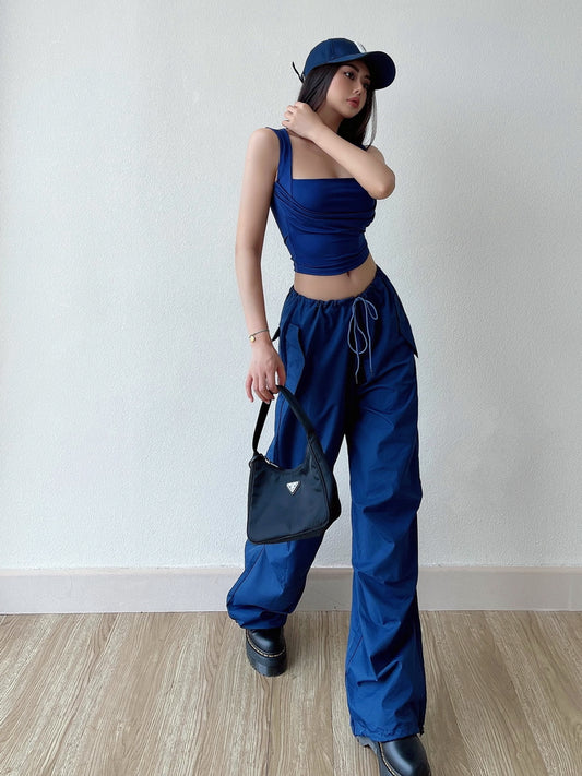 Size Friendly Straight Leg Parachute Cargo Pants, , women clothing, size-friendly-straight-leg-parachute-cargo-pants, , fairypeony