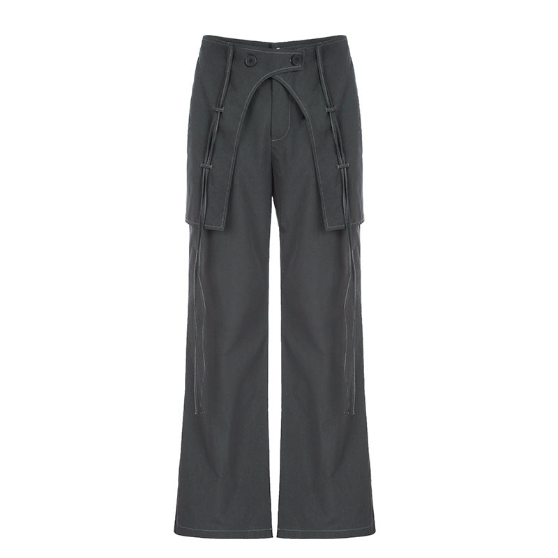 Patchwork Baggy Parachute Cargo Pants - fairypeony