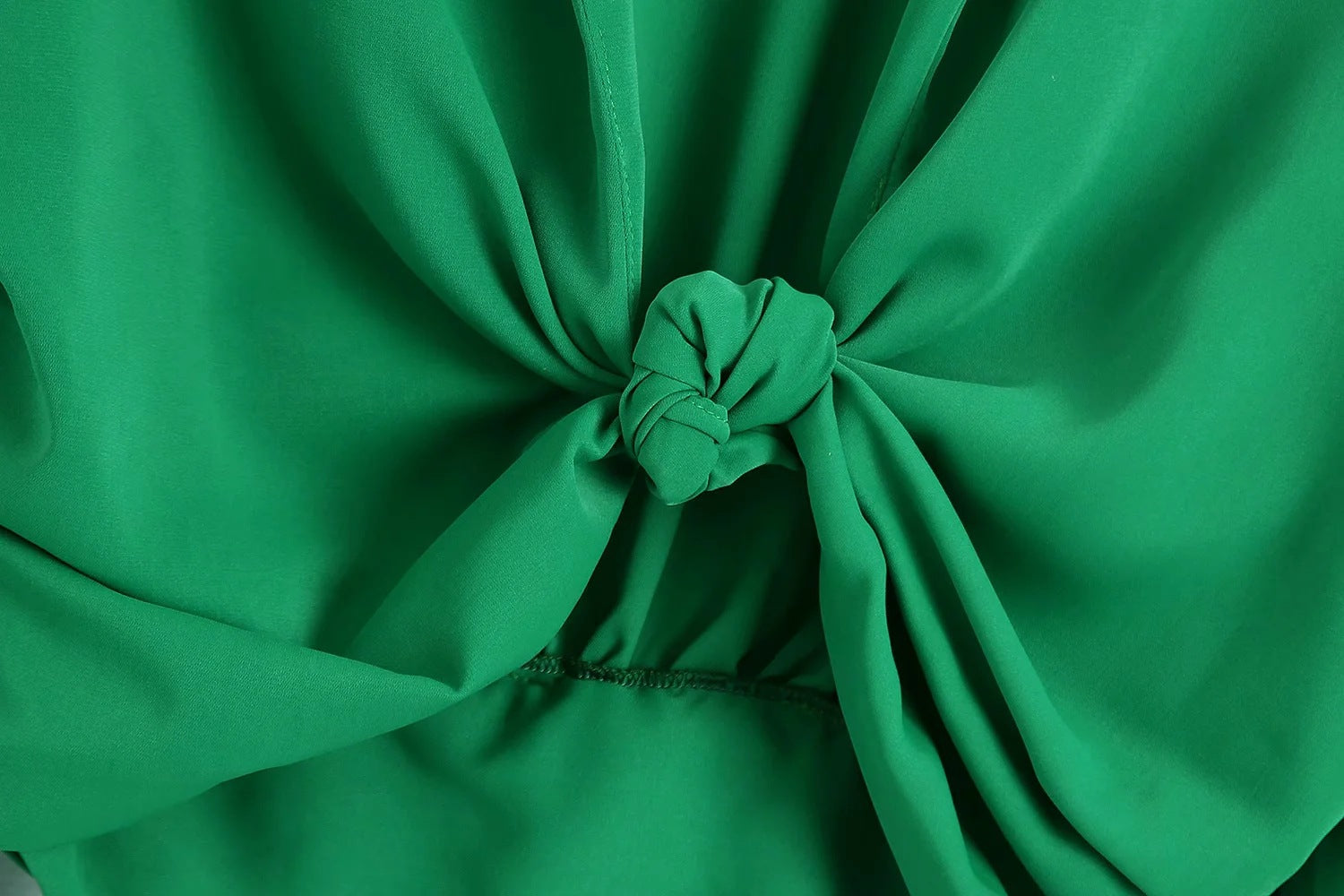 Long Sleeve Knotted Cropped Blouse, , women clothing, long-sleeve-knotted-cropped-blouse, , fairypeony