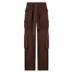 Washed Pocket Patched Cargo Jeans, fairy peony, women clothing, washed-pocket-patched-cargo-jeans, , fairypeony