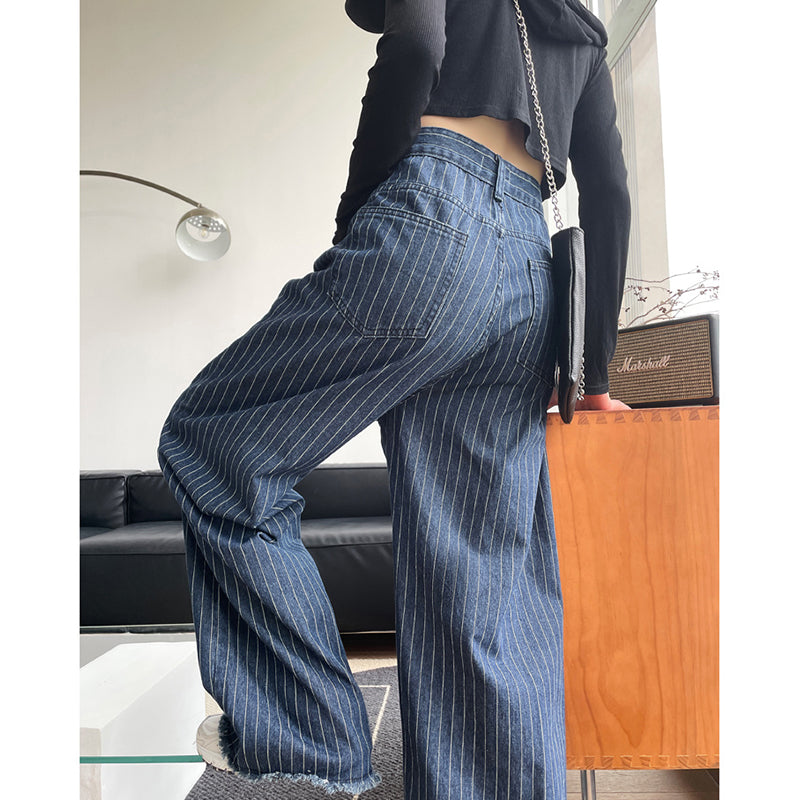 Vintage 90s Striped Jeans - fairypeony