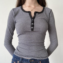Striped 90s Long Sleeve Tee - fairypeony