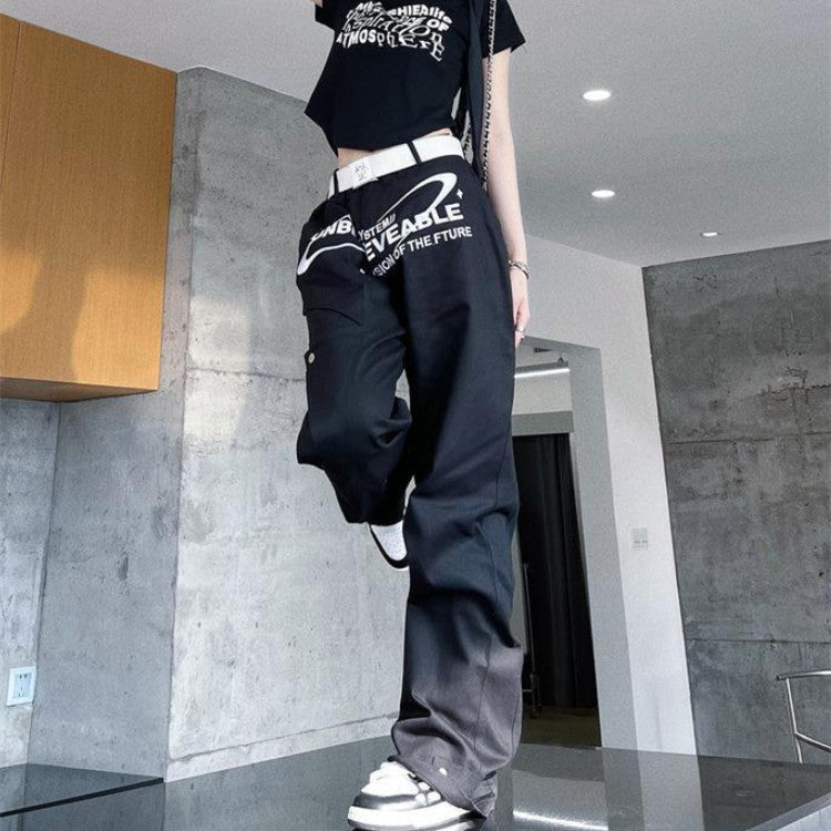 Vintage Logo Graphic Baggy Pants - fairypeony