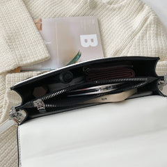 Solid Color Letter Flap Organ Crossbody Bag, , women clothing, solid-color-letter-flap-organ-crossbody-bag, , fairypeony