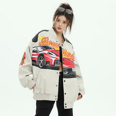 Logo Graphic Vintage Moto Varsity Jacket, , women clothing, logo-graphic-vintage-moto-varsity-jacket, , fairypeony