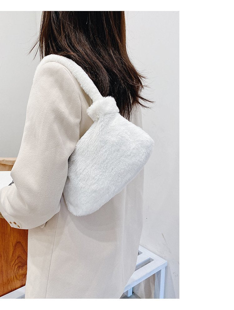 Plush Underarms One-shoulder Handbag, , women clothing, plush-underarms-one-shoulder-handbag, , fairypeony