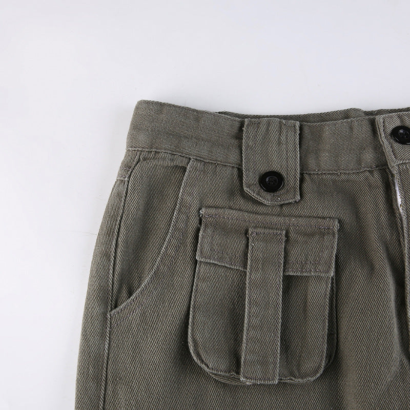 Vintage Pocket Patch Cargo Jeans, , women clothing, vintage-pocket-patch-cargo-jeans, grey, fairypeony