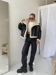 Retro Motorcycle Jacket, , women clothing, retro-motorcycle-jacket, black, fairypeony