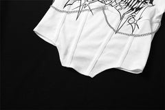 Splash Print Grunge Crop Top - fairypeony