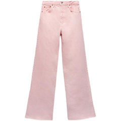 High-waist All-match Straight-leg Mopping Pants, , women clothing, high-waist-all-match-straight-leg-mopping-pants, , fairypeony