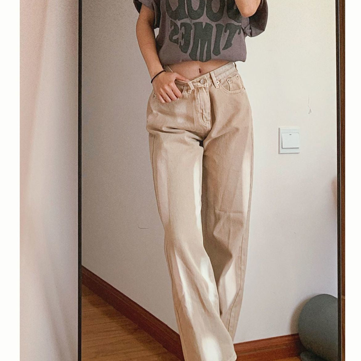 Beige Wide Leg Pants, , women clothing, beige-wide-leg-pants, , fairypeony