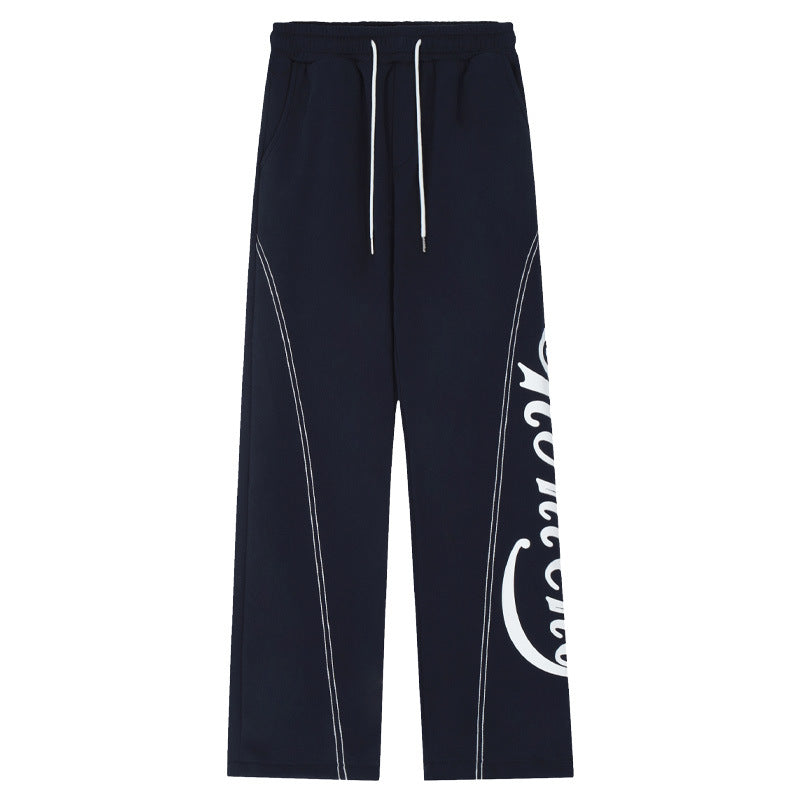 Stitch Design Logo Baggy Sweatpants - fairypeony