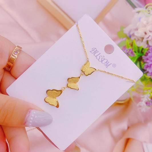 Three-dimensional Butterfly Titanium Steel Necklace, , women clothing, three-dimensional-butterfly-titanium-steel-necklace, , fairypeony