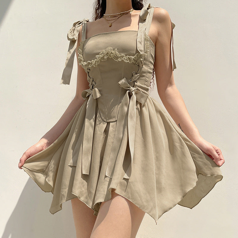Style Lace And Fungus Stitching Dress, , women clothing, style-lace-and-fungus-stitching-dress, , fairypeony