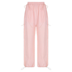Size Friendly Pink Parachute Cargo Pants - fairypeony