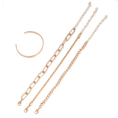 Four-Piece Alloy Bracelet Bracelet, , women clothing, four-piece-alloy-bracelet-bracelet, , fairypeony