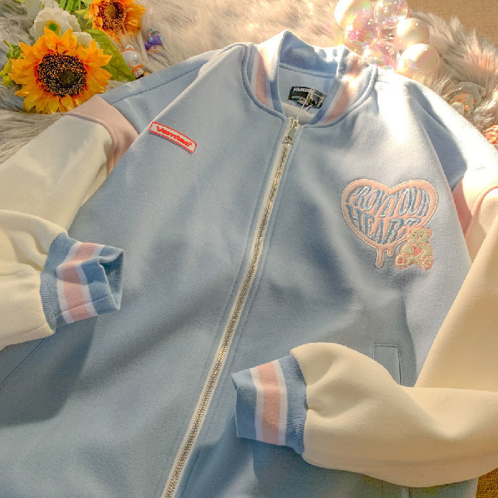 Prove Your Heart Varsity Jacket, , women clothing, prove-your-heart-varsity-jacket, , fairypeony