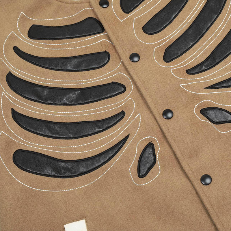 Skeleton Graphic Oversized Varsity Jacket, , women clothing, skeleton-graphic-oversized-varsity-jacket, , fairypeony