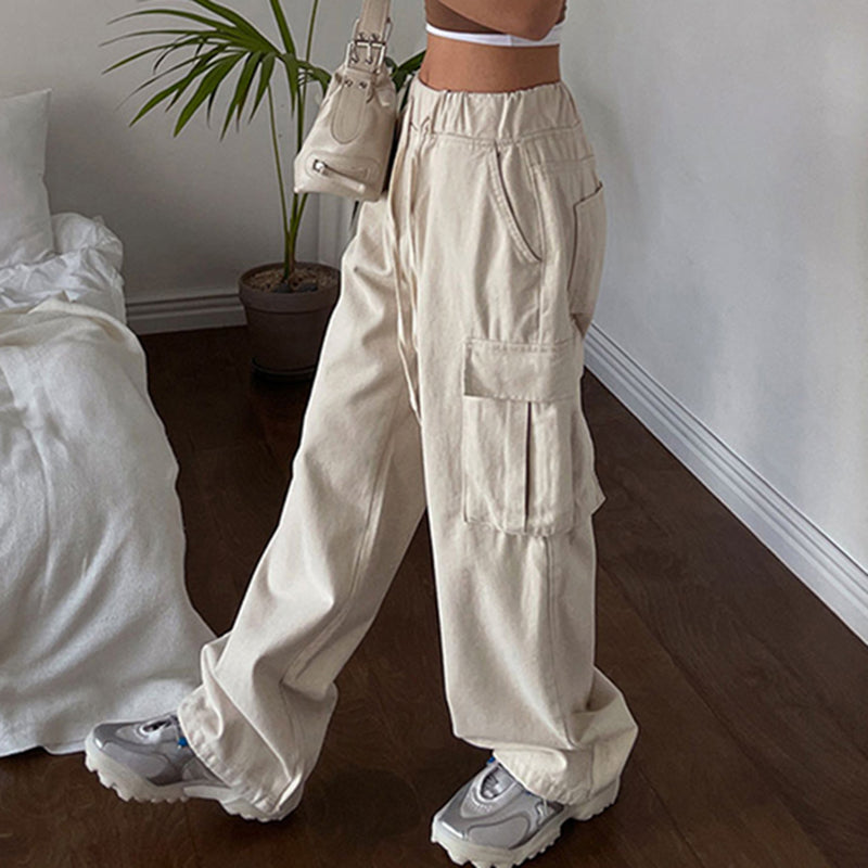 Vintage Khaki Baggy Cargo Pants - fairypeony