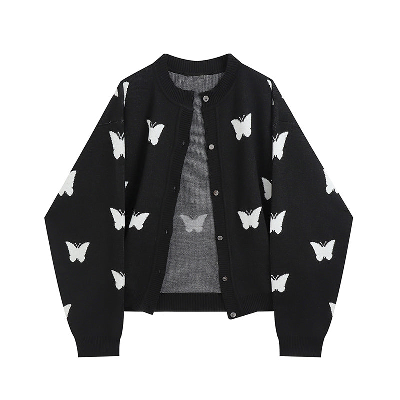 Black Butterfly Sweater, , women clothing, black-butterfly-sweater, , fairypeony
