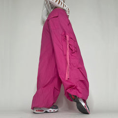 Strap Detail Y2K Cargo Pants, , women clothing, strap-detail-y2k-cargo-pants, orange, pink, fairypeony