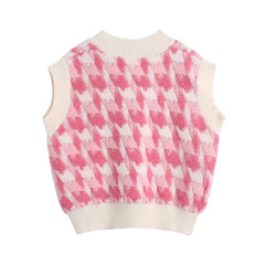 Bubble Gum Pink Knit Vest, , women clothing, bubble-gum-pink-knit-vest, L, M, pink, S, fairypeony