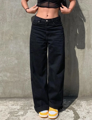 Relaxed Mid Waist Boyfriend Jeans, , women clothing, relaxed-mid-waist-boyfriend-jeans, , fairypeony