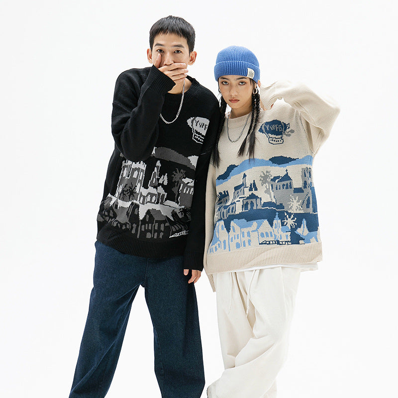 Town Night Sweater, , women clothing, town-night-sweater, beige, black, M, S, XL, fairypeony