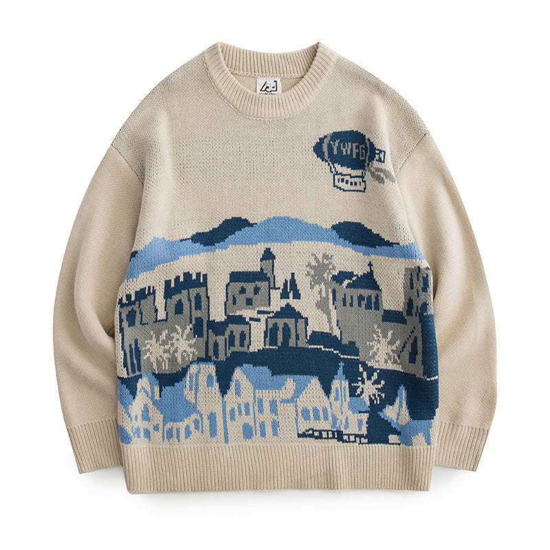 Town Night Sweater, , women clothing, town-night-sweater, beige, black, M, S, XL, fairypeony