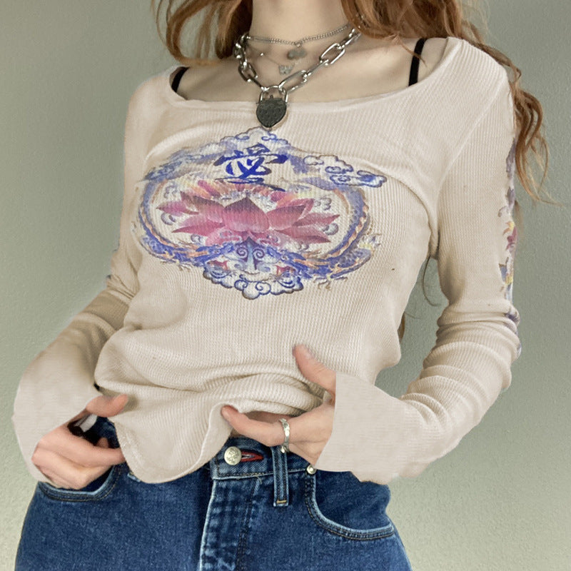 Vintage Chinese Rose Shirt, , women clothing, vintage-chinese-rose-shirt, L, M, S, fairypeony