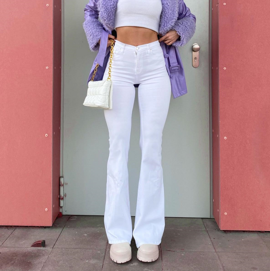 White Flare Leg Pants, , women clothing, white-flare-leg-pants, , fairypeony